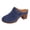 Blue, variant on 2026 Wedge Clogs for Women Closed Toe Chunky Mid Heel Slip on Dressy Casual Office Work Slippers