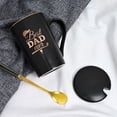 thumbnail image 6 of Gifts for Dad - Best Dad Ever Coffee Mugs, Dad Gifts, Christmas Gifts, Birthday Gifts, Fathers Day Gifts, RollyDanCT Black 14 fl oz Coffee Mug Ceramic Mugs Tea Cup, 6 of 10