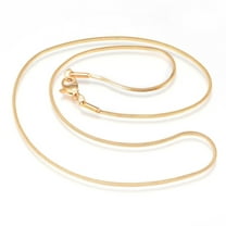 Infinique Creations - 18K Gold Plated Stainless Steel Round Snake Chain Necklace Men Women 1mm-3mm