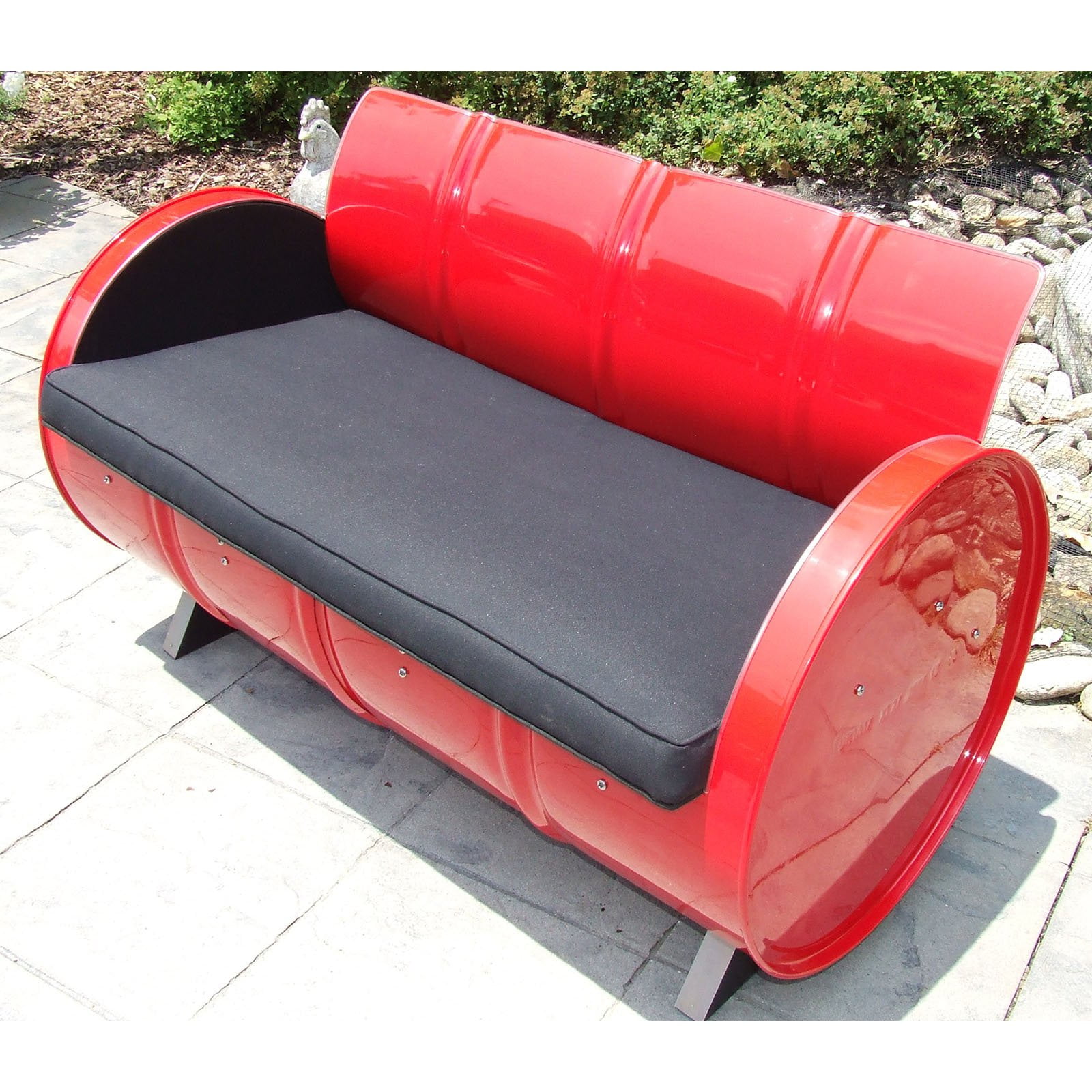 Drum Works Furniture Red Loft Steel 6 Piece Patio Conversation Set
