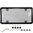 Auto Drive Black Antitheft License Plate Cover and Frame