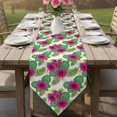 thumbnail image 6 of Summer Botanical Table Runner Linen Burlap Table Runner 48 Inches Long Tropical Monstera Leaf Floral Dresser Scarves for Kitchen Island Coffee Dining Room Party Wedding Holiday Decoration 13"x48", 6 of 8