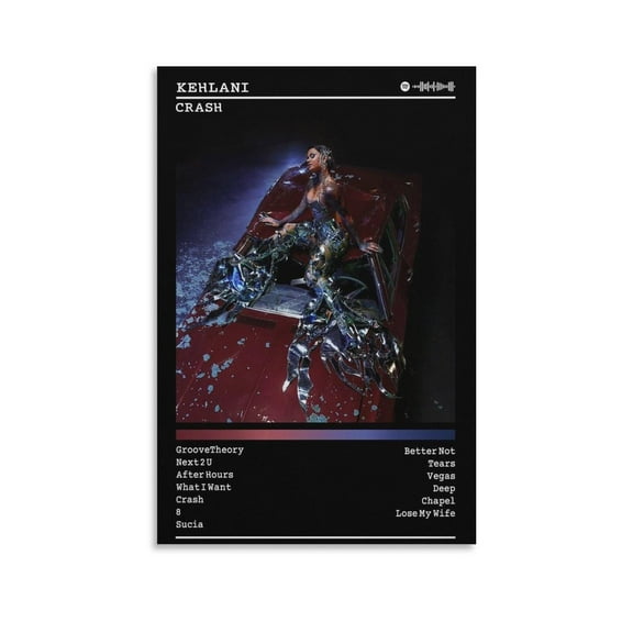 Kehlani CRASH 3 Canvas Poster Wall Decorative Art Painting Living Room Bedroom Decoration Gift