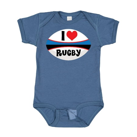 

Inktastic I Love Rugby Sports Ball Gift Baby Boy or Baby Girl Bodysuit