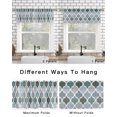 thumbnail image 6 of Green Grey Morocco Pattern Kitchen Curtain Valances for Windows Farmhouse Short Curtains, Turquoise Modern Moroccan Geometric Rod Pocket Valance Curtain for Bedroom Cafe Living Room 54"x18", 6 of 8