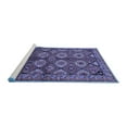 thumbnail image 2 of Ahgly Company Machine Washable Indoor Square Oriental Blue Industrial Area Rugs, 8' Square, 2 of 4