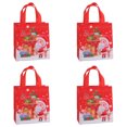 thumbnail image 3 of Lubelski 4Pcs Christmas Gift Bags Reusable Santa Claus Snowman Patterns Tote Bags for Festive Party Decoration, 3 of 8