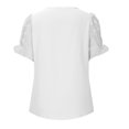 thumbnail image 5 of Women's Summer Chiffon Tops Shirts V Neck Dressy Casual Comfy T Shirts Short Sleeve Solid Tunic Blouses Pullover, 5 of 6