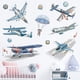 thumbnail image 4 of Calcomanías de pared despegables y adhesivas con aviones antiguos: calcomanías de pared con aviones: decoración de aviones para la habitación de los niños, 4 of 6