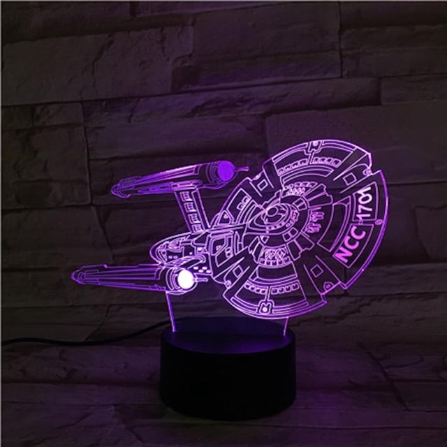Lámpara de mesa Treks 3D Anime USB Atmosphere LED con luz nocturna