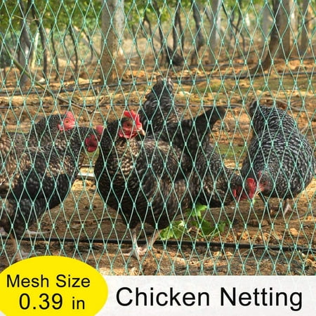V Protek Poultry Fence EZ-Barrier Knotted Garden Netting Bird Netting, Chicken Netting, 25'-W x 50'-L Easy to Apply