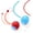 Red+Blue, variant on Interactive   Ball,3 Speed Modes Moving   Balls,Automatic Rolling Rechargeable   for Indoor Cats Bored Adult & Kittens-Red