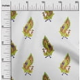 thumbnail image 1 of oneOone Viscose Chiffon White Fabric Peacock Block Sewing Material Print Fabric By The Yard 42 Inch Wide, 1 of 4