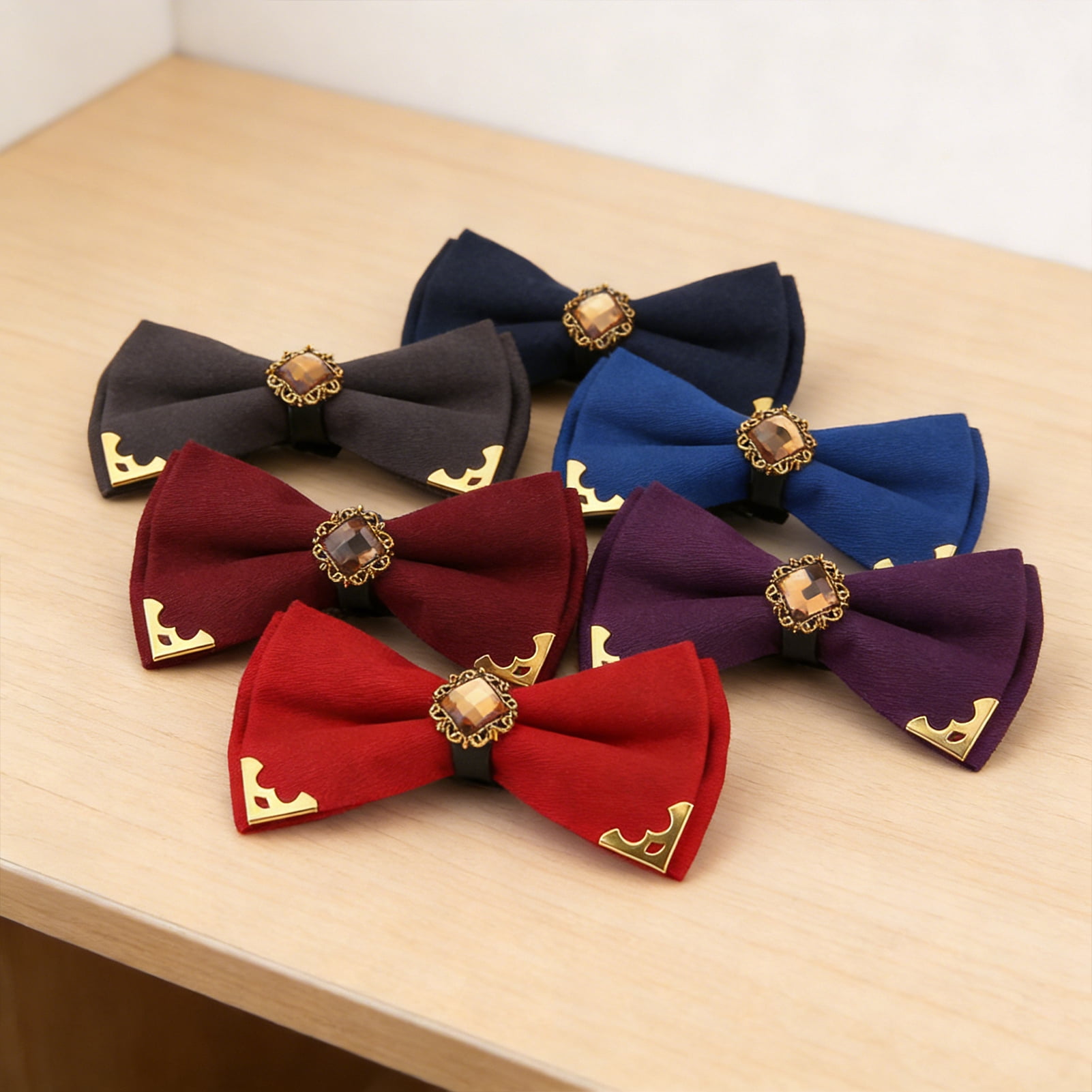 Sinknap Unisex Cotton Rhinestone Bow Tie, Adjustable Sparkling Bow‑Knot ...