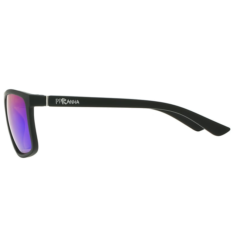 Mirrored Classic Matte Black Sunglasses - Xander by Piranha Sunglasses