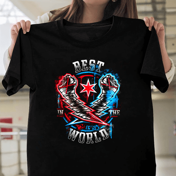 Cm Punk Best In The World Lightning Fists WWE Wrestling Legend Fan Graphic V1130608 Unisex T-Shirt, Size Up to 5XL