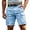 46ZLight Blue, variant on Cargo Shorts for Men Summer Workout Hiking Shorts Elastic Baggy Golf Fishing Casual Outdoor Work Short Light Brown L