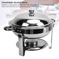 thumbnail image 3 of Ensemble de Buffet Chafing Dish 6L en Acier Inoxydable Rond Chafer et Buffet Chauffant avec Réchaud à Alcool Détachable pour Fêtes Mariages Restauration, 3 of 7