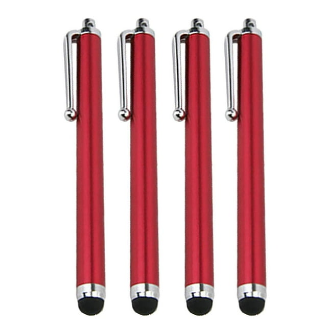 Xuanheng 4pcs Pen, Clip Type Capacitive , High Sensitivity Smooth Touch Red