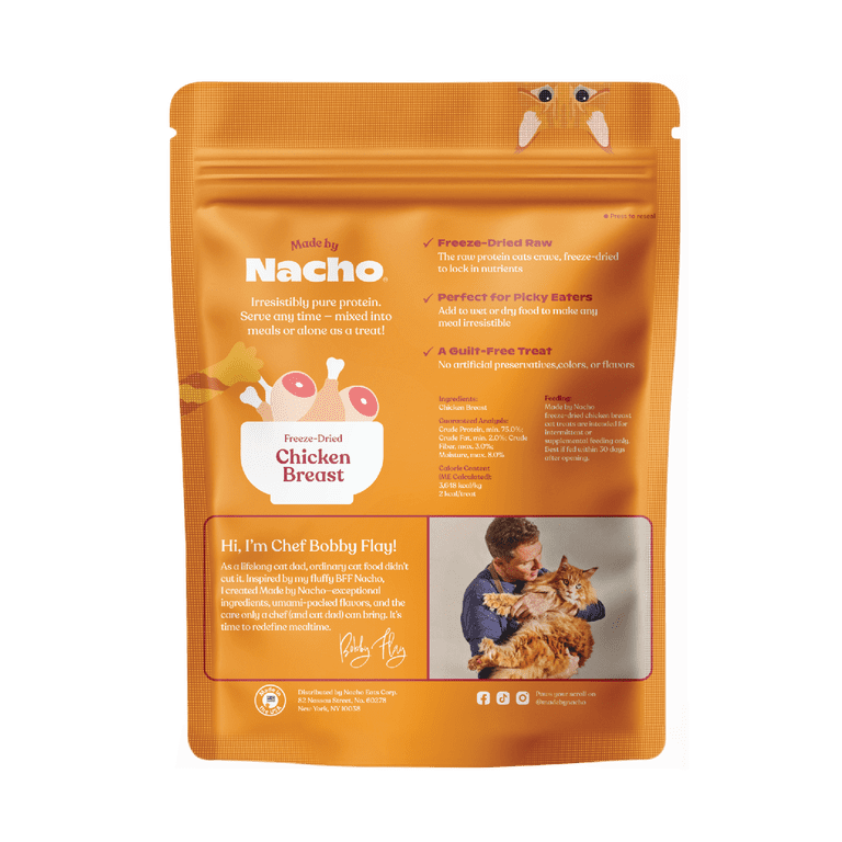 Made by Nacho Freeze-Dried Chicken Breast Cat Treats, 0.9oz photo 2