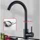 thumbnail image 4 of Grifo de lavabo Zulema 360 grados Giratorio Alto Negro, 4 of 8