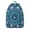 Blue-green, variant on Unisex Bohemian Print Zipper Backpack, Stylish Boho Rucksack with Front Pocket, Lightweight Bag for School University Work Commute, Great Gift Choice