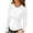 02 Blanc, variante sur Anygrew T-Shirt à Manches Longues pour Femmes, Décontracté, Basique, Ajusté, en Tricot Côtelé