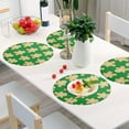 thumbnail image 6 of GZHJMY Christmas Gingerbread Man Round Placemats Set of 6, Non-Slip PVC Table Mats Washable Heat Resistant Place Mats for Kitchen Dining Table Christmas Home Decor, 15.4 Inch Table Mat, 6 of 7