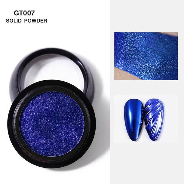 Espejo Mágico De Uñas Polvo Sólido Aurora Alto Brillo Pintura Purpurina Bling Pigment Metal Efecto Iridiscente Cromo Frotamiento Manicura Decoración Hecho A Mano DIY Arte Pegatinas Gao Jinjia unisex
