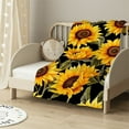 thumbnail image 2 of Jiayy   Sunflower Print Super Soft Throw Blanket for Bed Couch Sofa Lightweight Travelling Camping Throw Size for Kids Adults All Season, 2 of 6