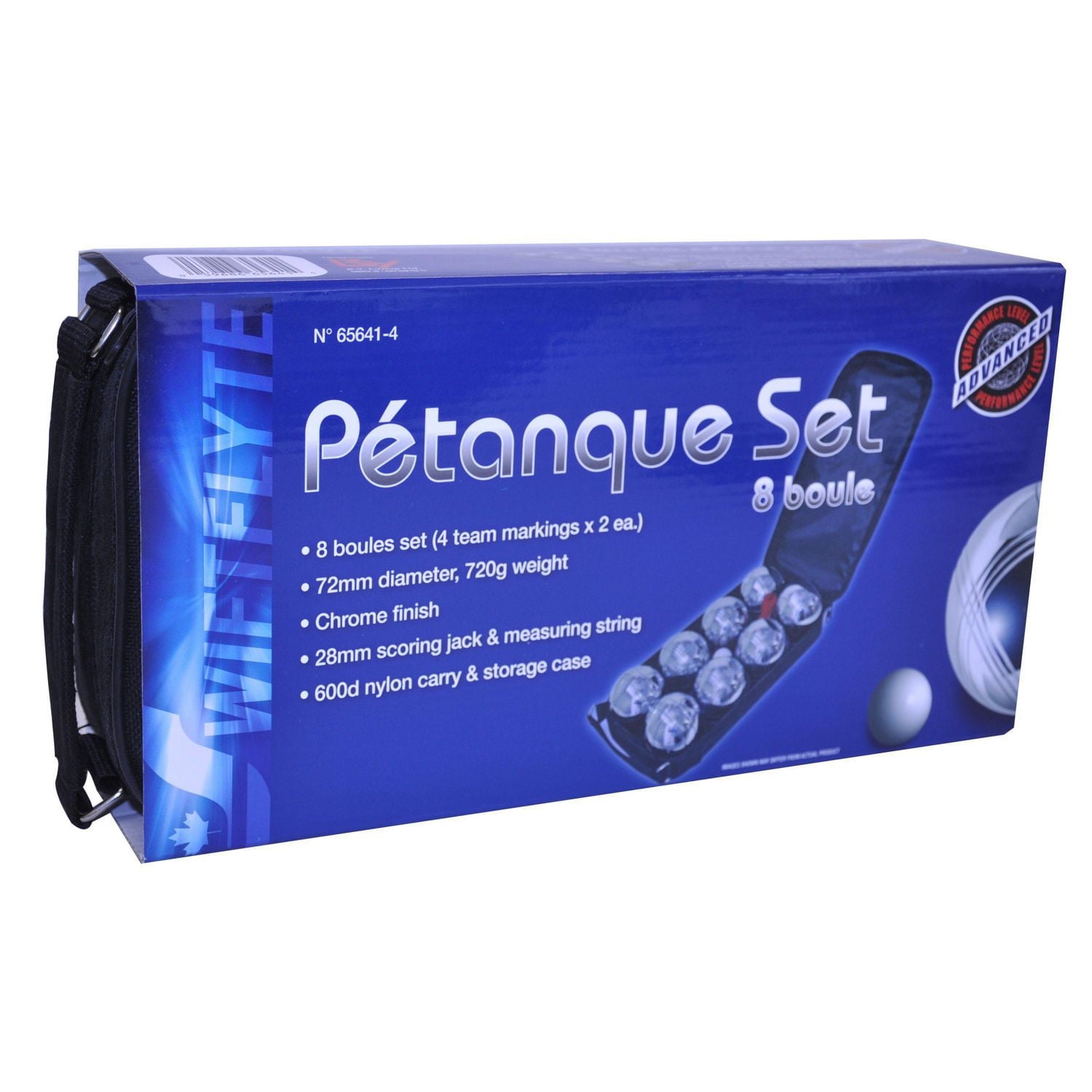 Ensemble de Pétanque Swiftflyte Advanced en Acier, Boules en Acier Chromé avec Cochonnet et Étui de Transport en Nylon