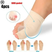 Luxtrada 2 Pair/4pcs Hallux Valgus Toes Corrector Big Toe Separator Protector Bunion Sleeve Straighteners Bunion Corrector Regulator Sock Feet Care Tool