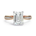 thumbnail image 2 of IGI Certified Lab Grown Diamond Engagement Ring | Center 9x7MM Emerald Cut Solitaire Stackable Wedding Rings For Women In 14k Solid Rose Gold | F-G, VS-SI Quality (2.70 Ctw) Ring Size-5, 2 of 7