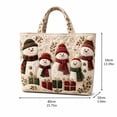 thumbnail image 2 of Christmas 3D Snowman Print Tote Bag for Women Large Capacity Shopping Handbag Holiday Graphic Shoulder Bag Reusable Grocery Tote, 2 of 5