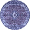 thumbnail image 1 of Ahgly Company Indoor Round Medallion Blue Traditional Area Rugs, 6' Round, 1 of 4