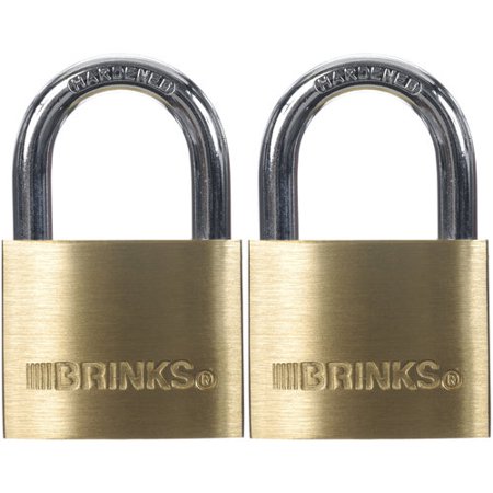 - Brink's 40mm Solid Brass Padlock, 2-Pack