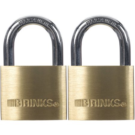 Brink's 40mm Solid Brass Padlock, 2-Pack