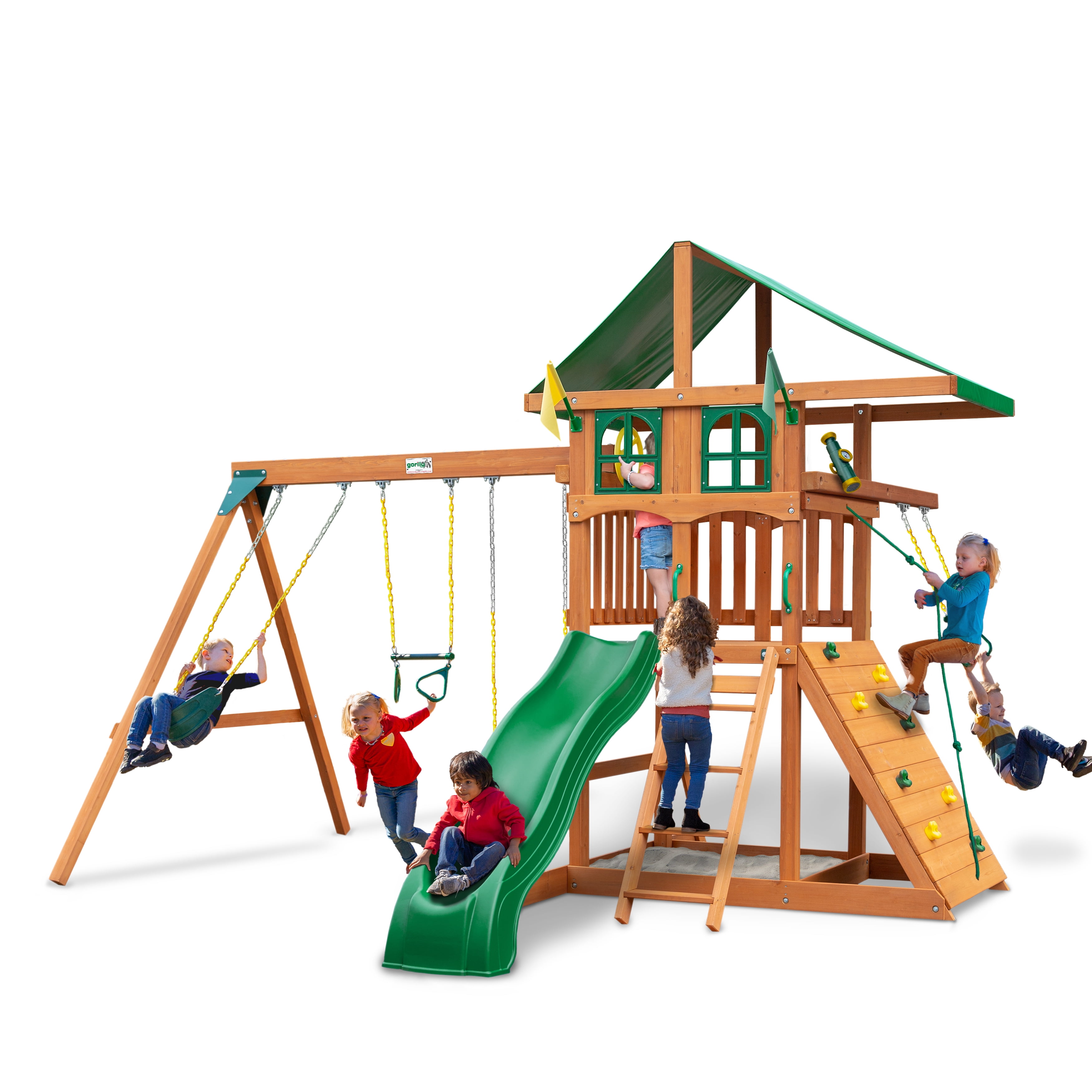モンスターハウス セット Gorilla Playsets Avalon Treehouse Cedar Playground for Kids