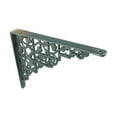 thumbnail image 4 of Renovators Supply Floating Shelf Brackets Pair 7" x 8-3/4" Black Aluminum Floral Design Brackets for Shelves w/Screws, 4 of 8