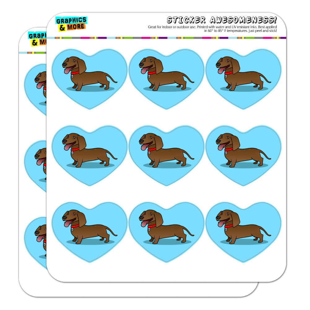 20 1.5'' rose gold foil dachshund stickers labels envelope seals decorations 