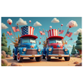 thumbnail image 5 of Decorative Design American Flag Truck Photography Backdrop for Fourth of July Celebration Party Event Decor, 5 of 8