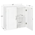 thumbnail image 3 of Yaheetech Wall Mount Cabinet with Adjustable Shelf, White, 3 of 8