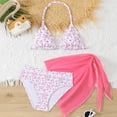 thumbnail image 6 of Hessimy Girls Swimsuit Bikini Set Two Piece Tankini Bathing Suit Teens High Waisted Cute Beach Swimwear(Light Pink,11-12 Years), 6 of 9