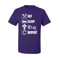 thumbnail image 2 of Eat Sleep Pray Repeat for Christians Faith | Mens Inspirational/Christian Graphic T-Shirt, Purple, 4XL, 2 of 3