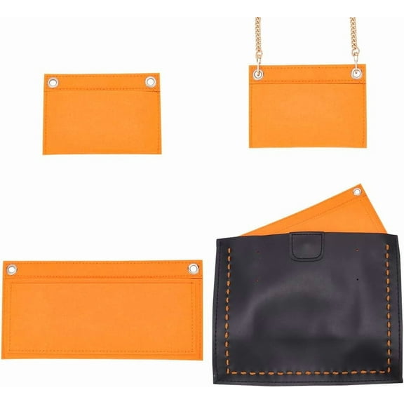 2 Sizes Felt Organizer Insert Women Wallet Pochette Conversion Kit Envelope Bag Insert Liner with Eyelets Purse Inside Accessories