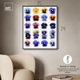 thumbnail image 4 of Pansy Patch Grid IV Canvas Print Flower Art Decor by Art Remedy, Black Frame, 30 x 36, 4 of 6