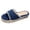 Blue, variant on Women's Platform Espadrille Fisherman Sandals Casual Beach Shoes With Ankle Strap And Open Toe Design