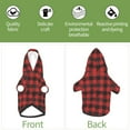 thumbnail image 6 of Fotbe Red Black Plaid Print Small Dog Sweater Hoodies Pet Grey Hooded Soft Fleece Sweatshirts with Pocket Fall Winter Puppy Cat Sweaters Warm Clothes-Medium, 6 of 7