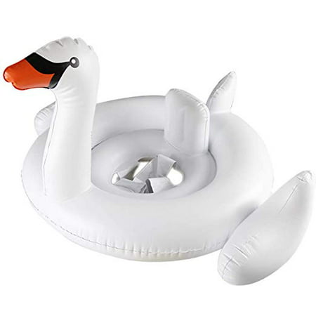 Yosoo Baby Swimming White Swan Float Inflatable Ring Adjustable Safety Aids Children Sitting Ring, Float Inflatable Ring,Inflatable