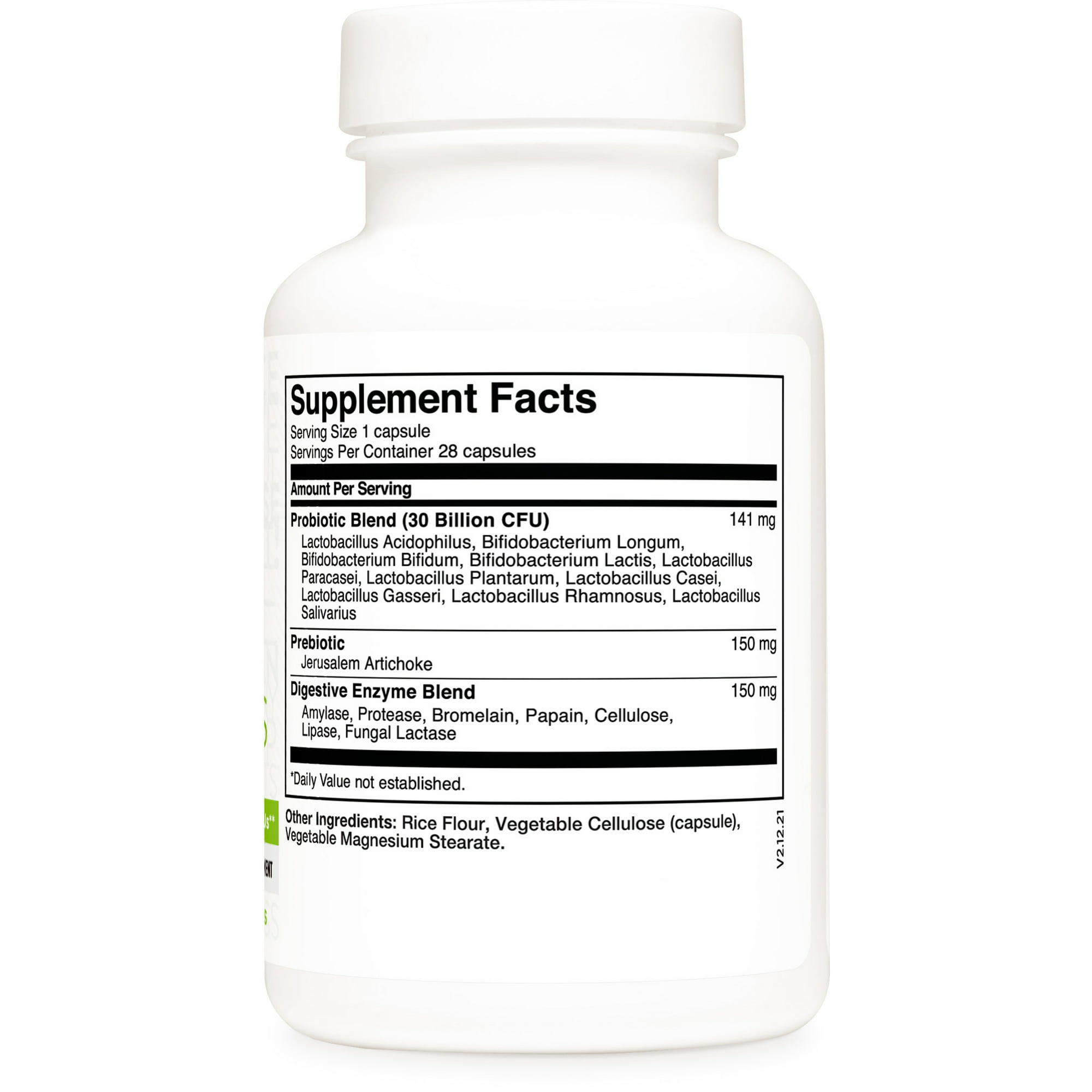 TransformHQ Probiotic (>10 Billion CFU) with Prebiotic + Digestive Enzymes Supplement, 28 Capsules